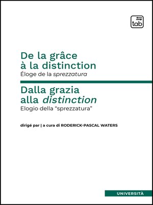 cover image of De la grâce à la distinction